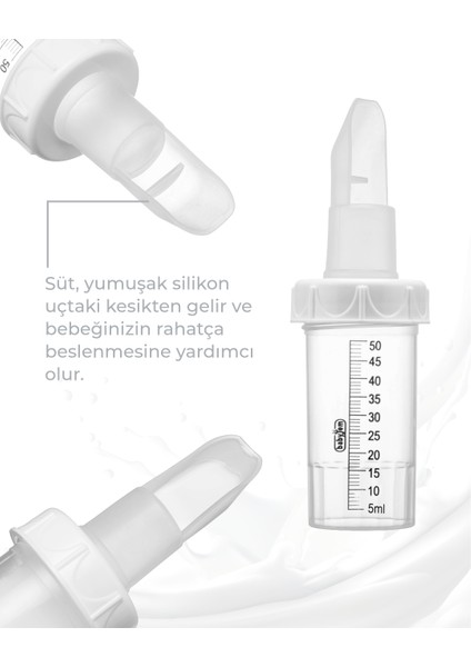 0-6 Ay Bebekler İçin BPA ve Fitalat İçermeyen Şeffaf 40 ml Süt Kaşığı Bulaşık Makinesinde Yıkanabilir modelleri