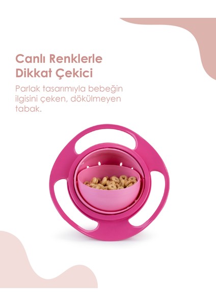 Babyjem Dökülmeyen Bebek Mama Tabağı - 360 Derece Döner Kapak, 250 ml, 6 Aydan İtibaren, Bulaşık Makinesinde Yıkanabilir indirimleri