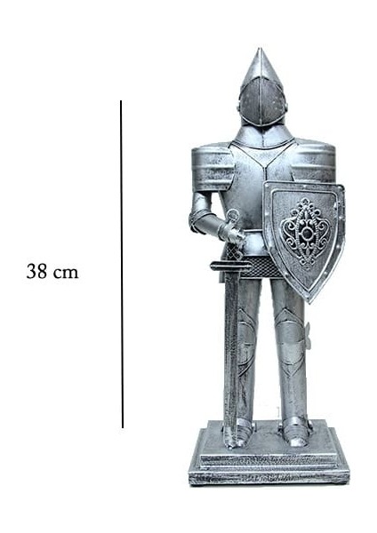 Dekoratif Metal Şovalye Silver