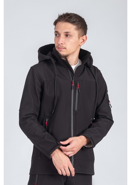 Suya Dayanıklı Slim Fit Softshell Kapüşonlu Erkek Mont fiyatları