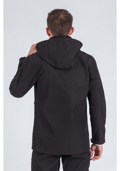 Suya Dayanıklı Slim Fit Softshell Kapüşonlu Erkek Mont fırsatları