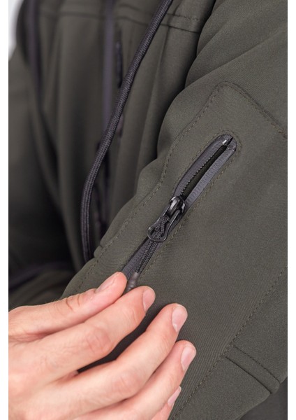 Suya Dayanıklı Slim Fit Softshell Kapüşonlu Erkek Mont fiyatları