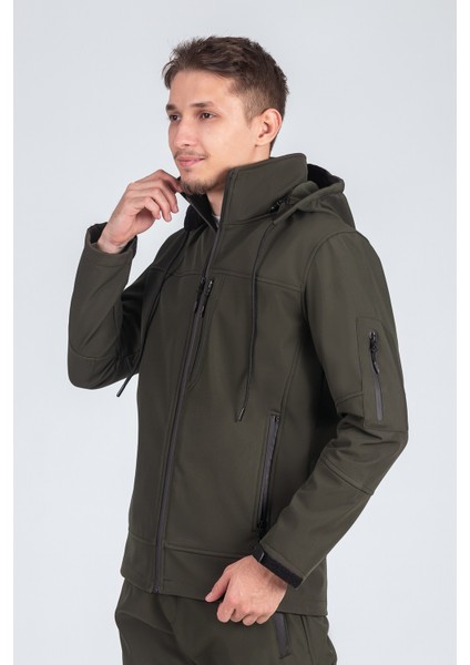 Suya Dayanıklı Slim Fit Softshell Kapüşonlu Erkek Mont indirimleri