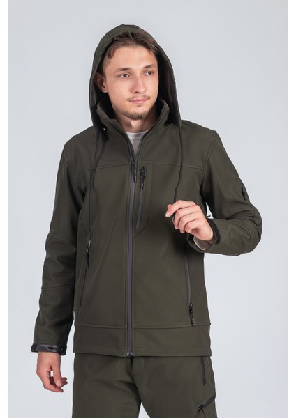 Suya Dayanıklı Slim Fit Softshell Kapüşonlu Erkek Mont fırsatları