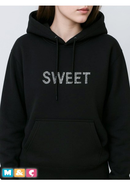 Kapüşonlu Mevsimlik 2 Iplik Büyük Beden Taşlı Özel Tasarım Sweatshirt fiyatları