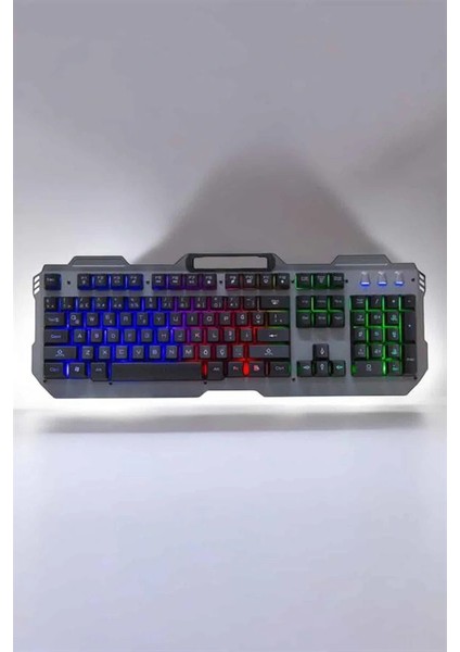 Oyuncu Klavyesi Q Klavye Rgb Işıklı Mouse Hediyeli