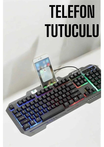 Oyuncu Klavyesi Q Klavye Rgb Işıklı Mouse Hediyeli modelleri