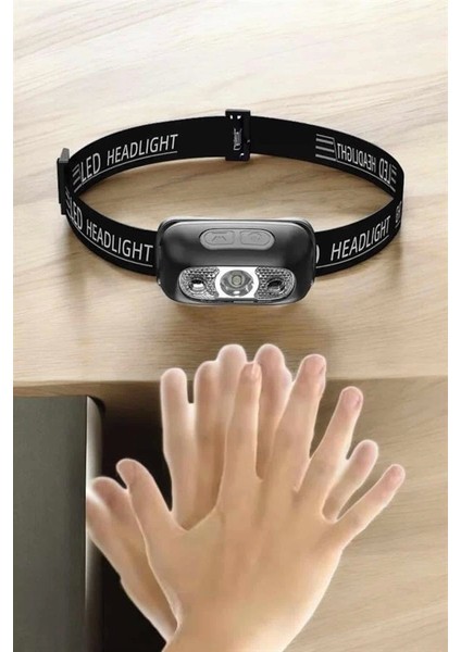 Kafa Lambası Kamp Lambası LED Işık Şarjlı Ayarlanabilir