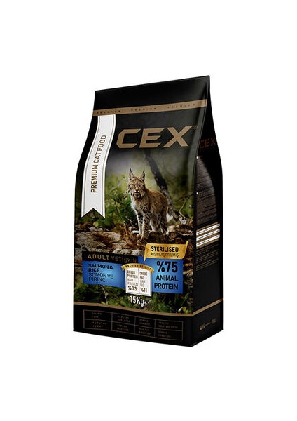 Premıum Yetişkin Somonlu Kısırlaştırılmış Kedi Maması 15 kg