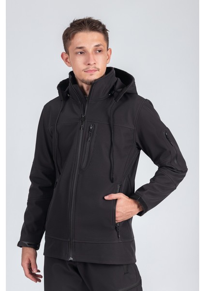 Suya Dayanıklı Slim Fit Softshell Kapüşonlu Erkek Mont fiyatları