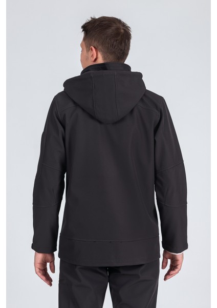 Suya Dayanıklı Slim Fit Softshell Kapüşonlu Erkek Mont modelleri