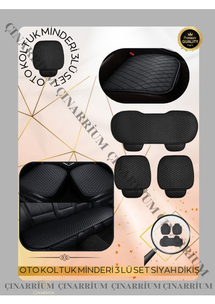 Jeep Grand Cherokee Wk 2005-2010 Ön ve Arka Takım Koltuk Minderi Siyah Deri Siyah Dikis