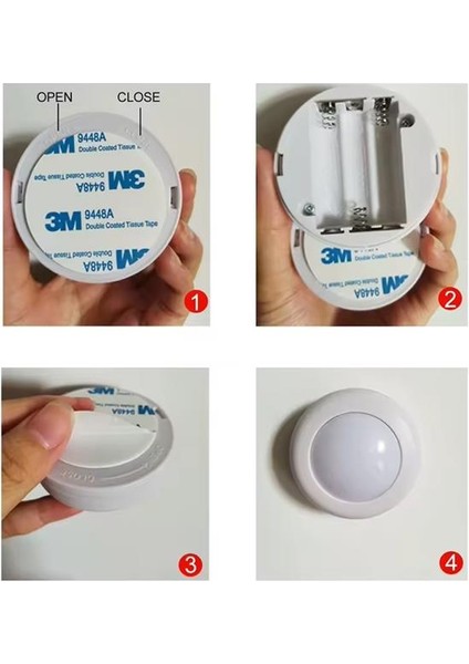 PM-26973 Rgb Gün Işığı LED Raf Duvar Aydınlatma 3xaaa Pil Ile Çalışır (Tekli) fiyatları