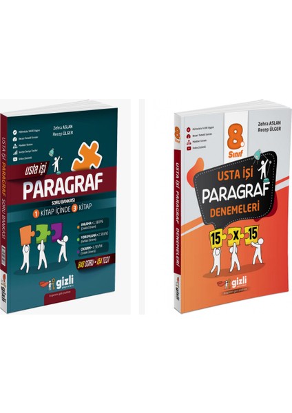 Gizli 8. Sınıf Lgs Usta Işi Paragraf Soru Bankası + Deneme Sınavı