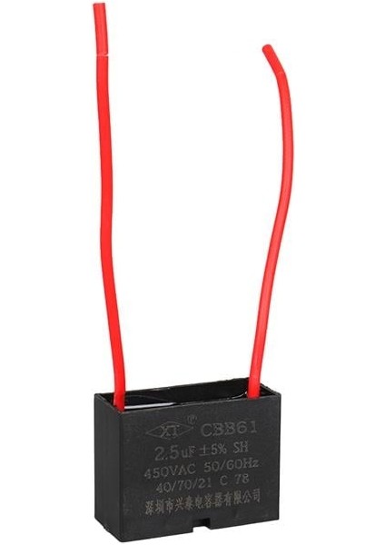 2.5uf 450VAC Siyah 10CM Kablolu Kare Tip Kutupsuz Kondansatör fiyatları