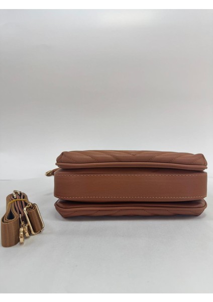 Üç Bölmeli Kapak Detaylı Nakışlı Bayan Çapraz Omuz Çantası indirimleri