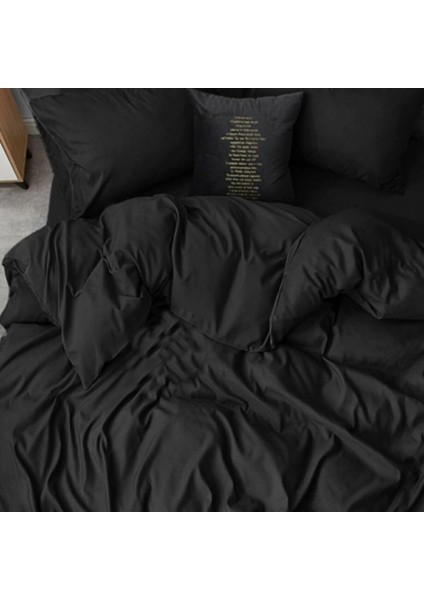 Lodos Home Pamuklu Çift Kişilik Lastikli Nevresim Takımı Siyah