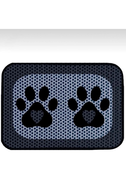 Elekli Tuvalet Önü Desenli Kedi Kumu Paspası | 45 x 60 cm | Kum Toplayıcı Kedi Halısı modelleri