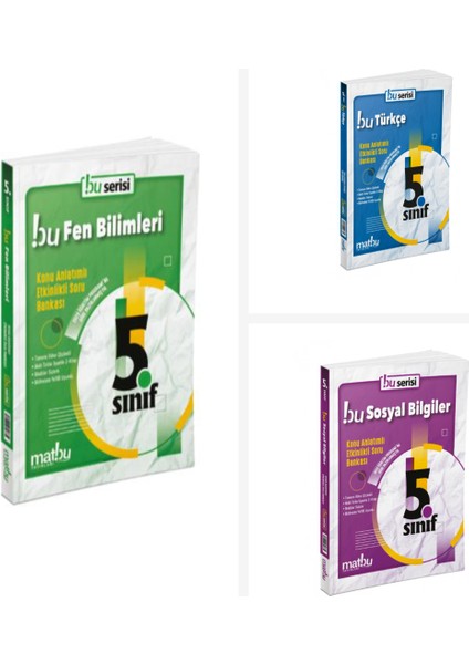 Matbu 5. Sınıf Fen + Türkçe + Sosyal Konu Anlatımlı Etkinlikli So