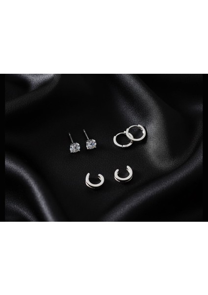 Üçlü Işıltı Seti Küpe