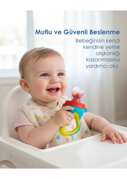 Babyjem Silikon Uçlu Meyve Sebze Emziği Turuncu