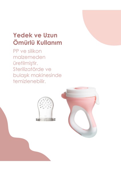 Babyjem Silikon Uçlu Meyve Sebze Emziği Turuncu