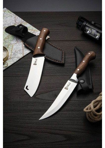 Kamp Outdoor Satır Kılıflı Paslanmaz Çelik Elde Üretim 2'li Set fırsatları