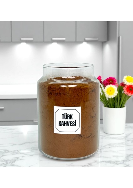 Ahşap Vakum Kapaklı Cam Saklama Kavanozu 800 ml Türk Kahvesi Etiketi Hediyeli indirimleri