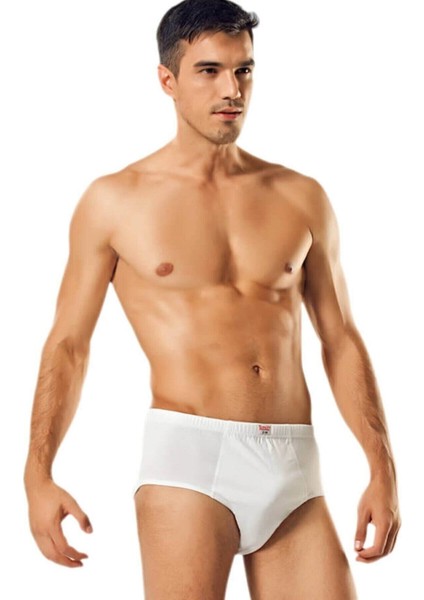 Erkek 3'lü Beyaz Penye Kom Slip Külot fiyatları