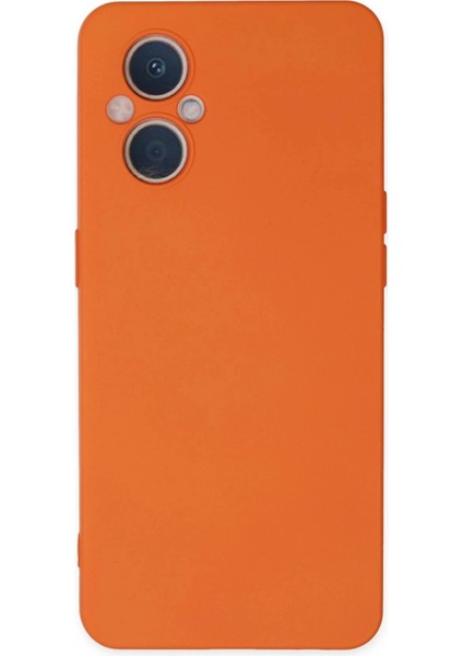 Oppo Reno 7 Lite Kılıf Nano Içi Kadife Silikon - TURUNCU-(5796)
