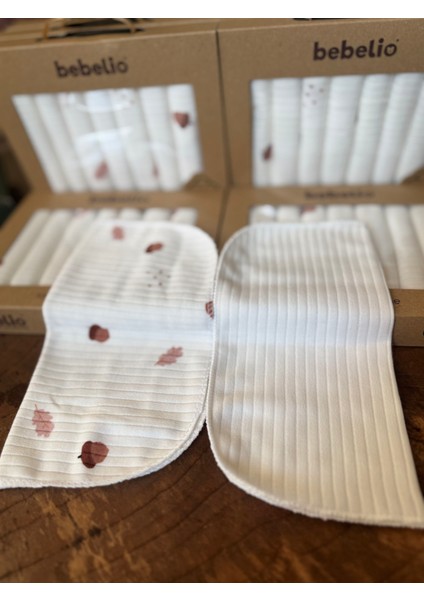 7’li Fındık Desenli Bebek Ağız Mendili Seti