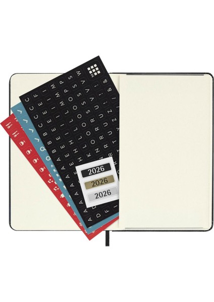 2026 12 Ay Haftalık Yatay Ajanda Cep Boy 9X14 Cm. Sert Kapak Siyah modelleri