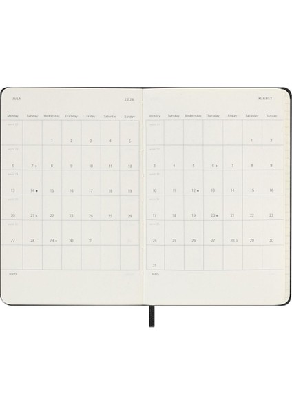 2026 12 Ay Haftalık Yatay Ajanda Cep Boy 9X14 Cm. Sert Kapak Siyah fırsatları