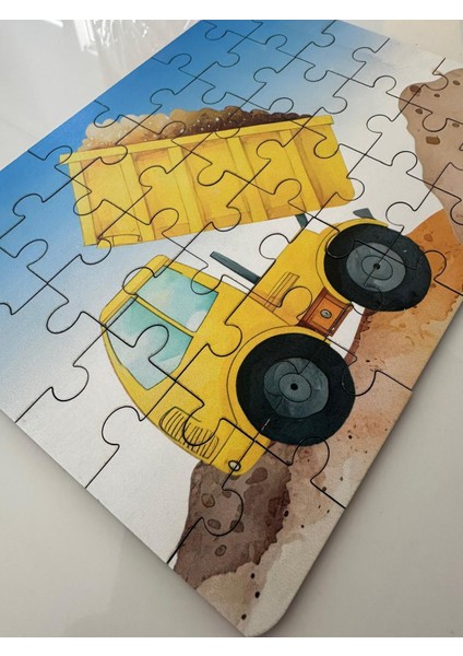 Ahşap Minik Kamyon Mini Puzzle | 36 Parça 4 + Yaş fiyatları