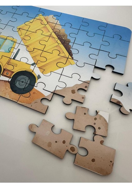 Ahşap Minik Kamyon Mini Puzzle | 36 Parça 4 + Yaş fırsatları