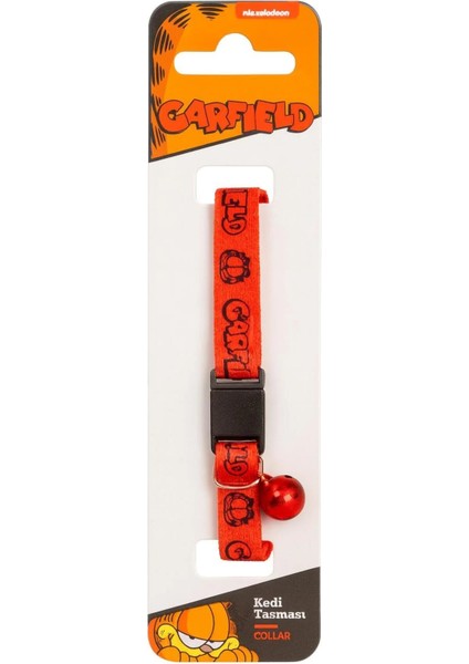 Garfield Figürlü ve Yazılı Kedi Boyun Tasması | Kırmızı | Ayarlanabilir 20-30 cm fırsatları
