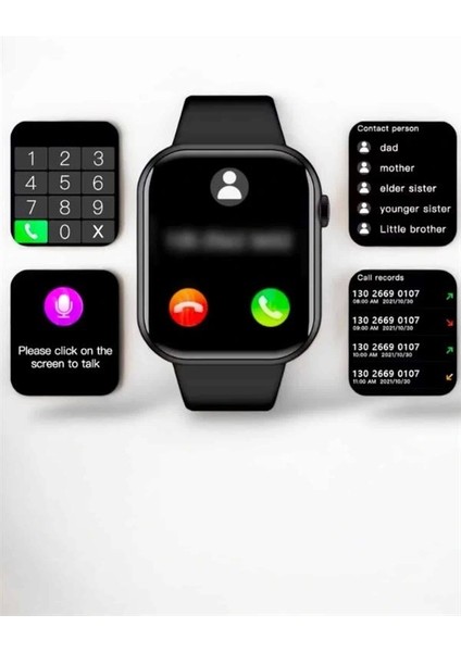 Akıllı Saat Arama Cevaplayan Dokunmatik Ekran Bleutooth Bağlantılı indirimleri