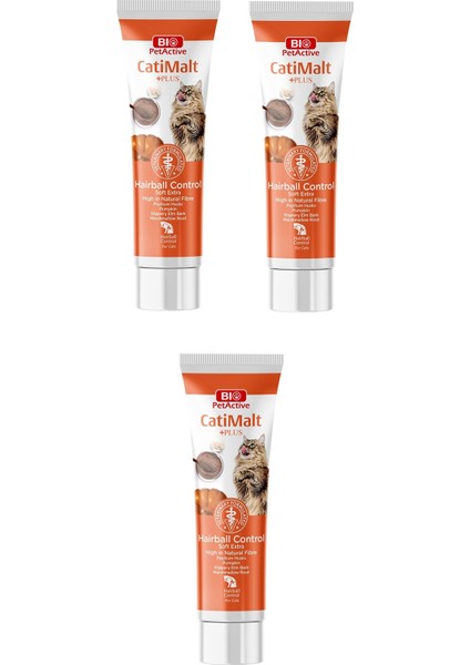 Bio Petactive Catimalt Plus Tüy Yumağı Önleyeci Malt Macun 100 Gr. x 3 Adet