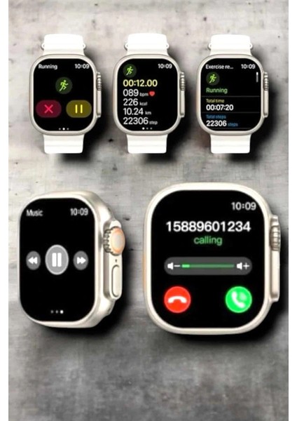 Suya ve Toza Dayanıklı 45 mm Akıllı Saat Bildirim ve Cevapsız Çağrı Görüntüleme modelleri