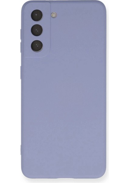 Samsung Galaxy S21 Kılıf Nano Içi Kadife Silikon - LILA-(5796)