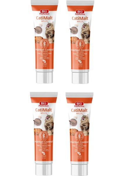 Bio Petactive Catimalt Plus Tüy Yumağı Önleyeci Malt Macun 100 Gr. x 4 Adet