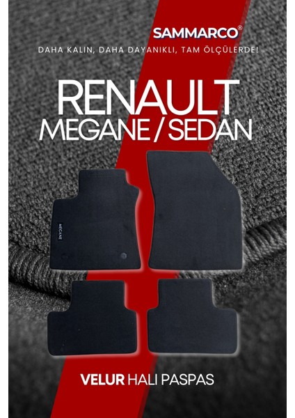 Megane 4 Sedan 2016 Sonrası Halı Paspas Velur Paspas Kumaş Paspas Oto Paspas modelleri