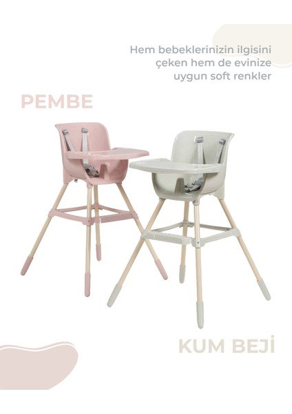 Mama Sandalyesi Soft Pembe