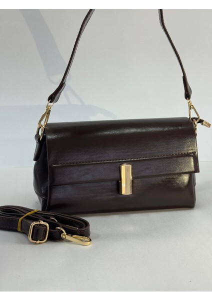 Küçük kahve Baget Kadın El ve Omuz Çantası modelleri