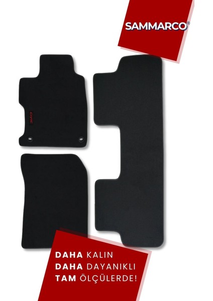 Honda Civic 2012-2016 Halı Paspas Velur Paspas Kumaş Paspas Oto Paspas