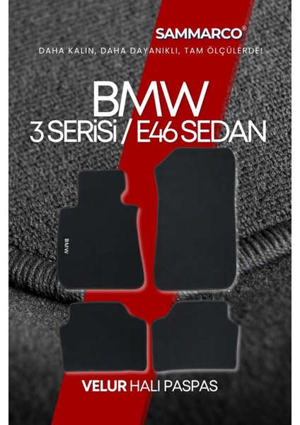 Bmw 3 Serisi E46 Sedan 1997-2006 Halı Paspas Velur Paspas Kumaş Paspas Oto Paspas modelleri