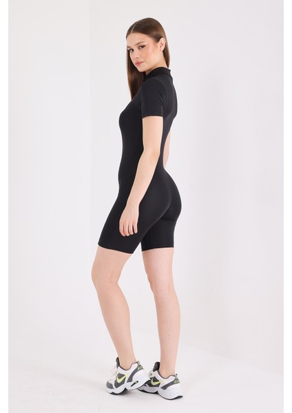 Passion Kadın Kısa Kollu Spor Tulum Siyah fiyatları