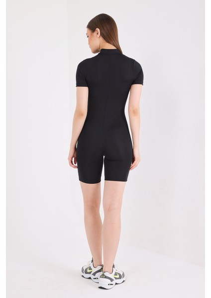 Passion Kadın Kısa Kollu Spor Tulum Siyah modelleri