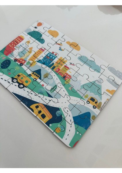 Ahşap Minik Şehir Parkur Mini Puzzle | 36 Parça 4 + Yaş modelleri