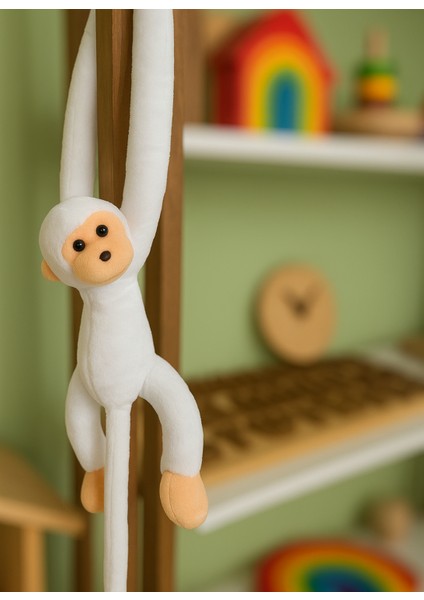 Sarılan Peluş Maymun – Elleri Cırt Cırtlı Uyku ve Oyun Arkadaşı – Sevimli Peluş Maymun Oyuncak